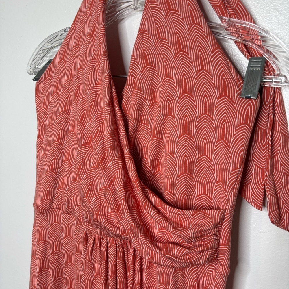 Boden Dress Womens 10R St.‎ Lucia Halter Knit Dress Orange - Picture 4 of 9